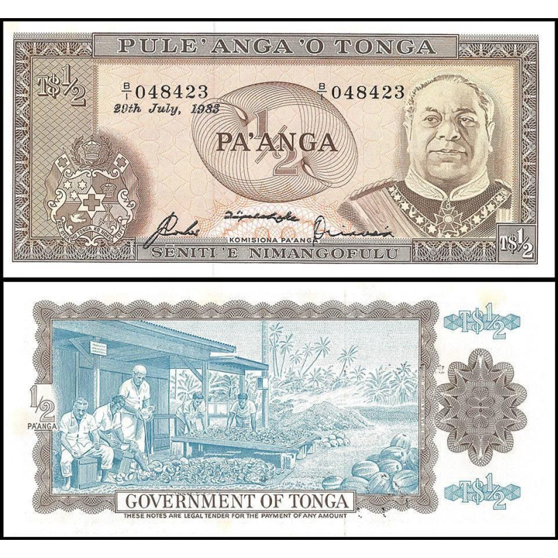 Тонга / Tonga 1/2 paanga 1983 Pick 18 UNC Тонга / Tonga 1/2 paanga 1983 Pick 18 UNC