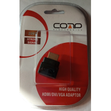 Перехідник штекер HDMI - гніздо HDMI, кутовий, gold, пластик, в блістері