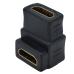 Перехідник гніздо HDMI - роз“єм HDMI, gold, кутовий (в блістері)