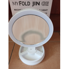 Складне косметичне дзеркало для макіяжу кругле 10X My Fold Away Mirror з LED (JG-388)