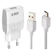 Мережевий зарядний пристрій EMY MY-A101 1a home charger + micro USB cable white (YT-KMY-A101-M)