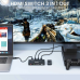 Автоматичний HDMI Splitter KOOFIT 3 в 1 з дистанційним керуванням 4K@60Hz, 3 порти підтримують 4K 3D UHD
