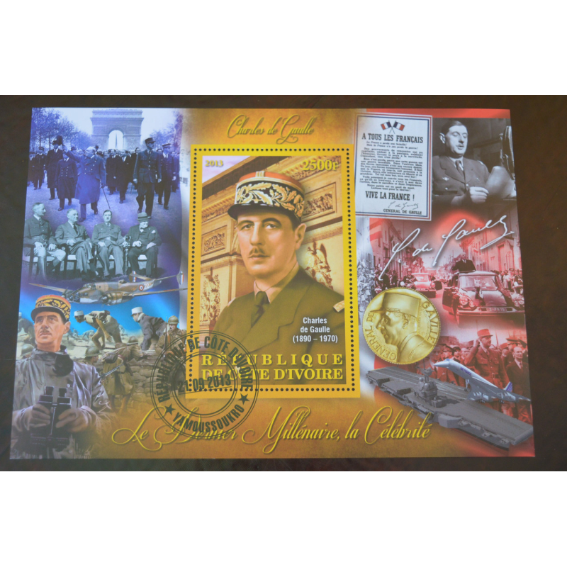Кот-д“Івуар. История. Личности. Блок. 2013 рік (Б-1)
