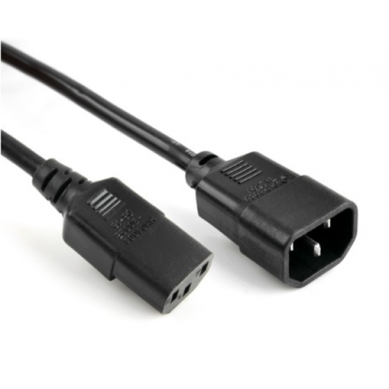 Кабель питания PC-monitor 1.8m, 0.75mm, 3pin, IEC C13-C14, OEM Q250 Кабель питания PC-monitor 1.8m, 0.75mm, 3pin, IEC C13-C14, OEM Q250