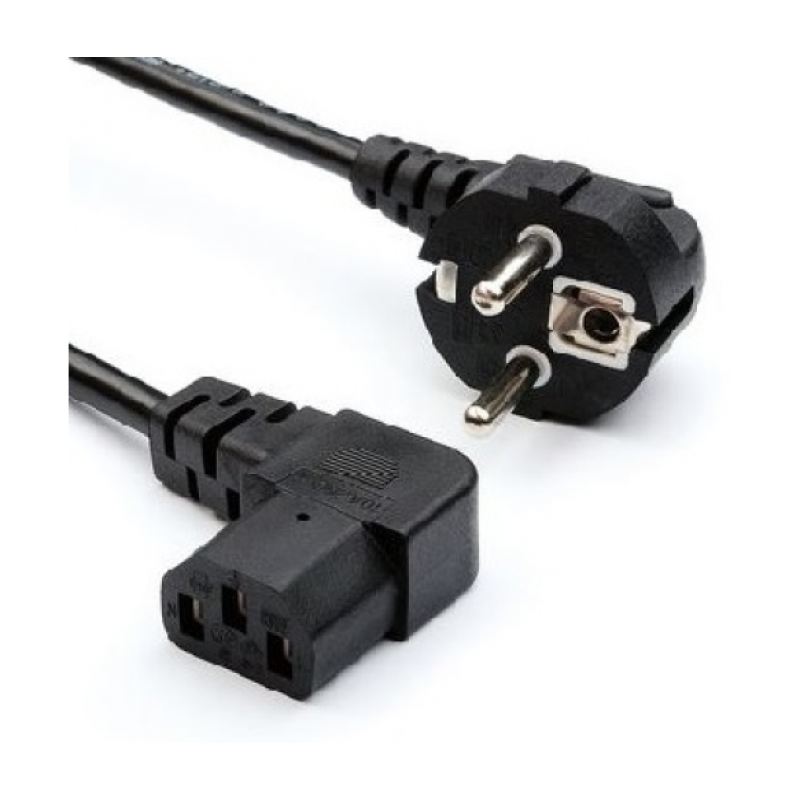 Кабель живлення Schuko кутовий PC-186A CEE7/7-C13, 1.2M, 0.75 mm, євровилка під 90 градусів, OEM Q25/300 Кабель живлення Schuko кутовий PC-186A CEE7/7-C13, 1.2M, 0.75 mm, євровилка під 90 градусів, OEM Q25/300
