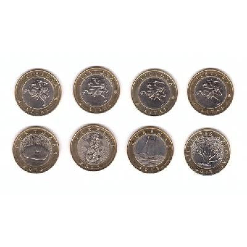 Lithuania Литва - набір 4 монети 2 Litai 2013 UNC commemorative Lithuania Литва - набір 4 монети 2 Litai 2013 UNC commemorative