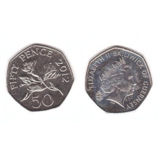 Guernsey Гернси  50 Pence 2012 aUNC / UNC