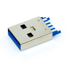 Штекер USB 3.0 тип A, монтажний