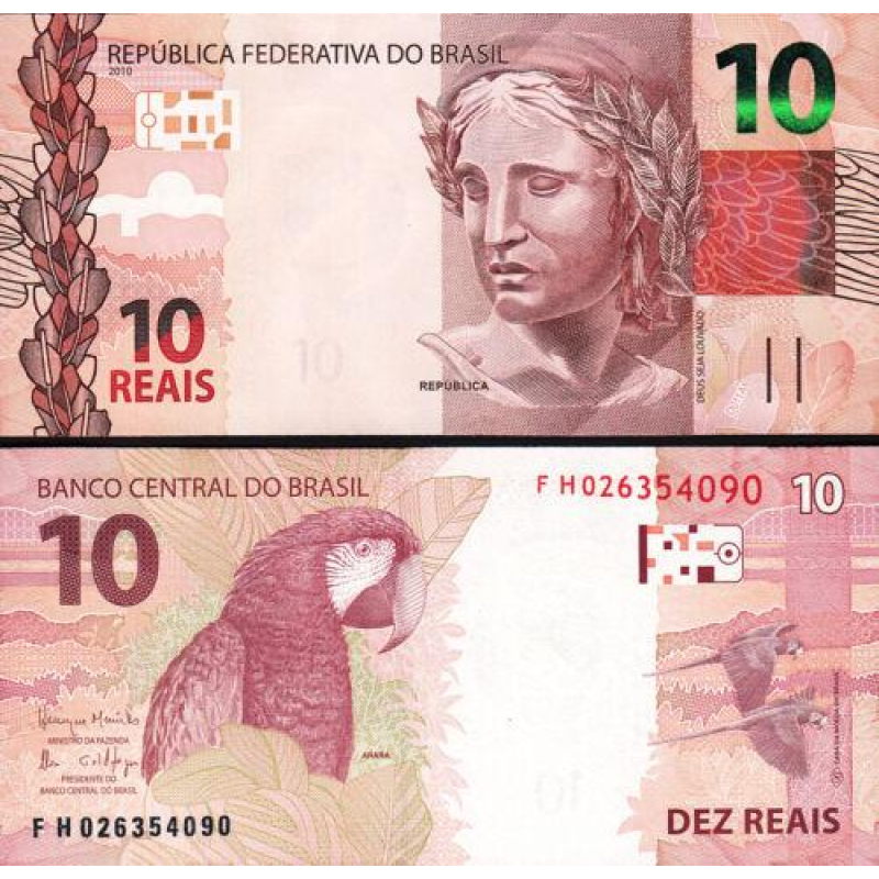 Бразилия / Brasil 10 reais 2010 Pick 254 UNC