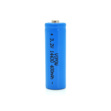 Литий-железо-фосфатный аккумулятор 14430 Lifepo4 Vipow IFR14430 TipTop, 400mAh, 3.2V, Blue Q50/500