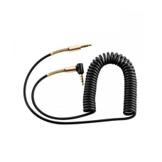 Кабель AUX Audio DC3.5 тато-тато 1.5 м пружина, CCA Stereo Jack, (круглий) Black cable, Box