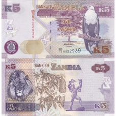 Zambia↑ — 5 Kwacha 2020 UNC Pick