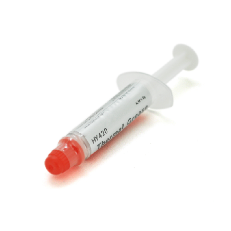 Паста термопроводная HY-420 1g, шприц, White, >1,36W/m-K, <0.229°C-in²/W, -30°≈300°, Вязкость -1K cPs, OEM Q50 Паста термопроводная HY-420 1g, шприц, White, >1,36W/m-K, <0.229°C-in²/W, -30°≈300°, Вязкость -1K cPs, OEM Q50