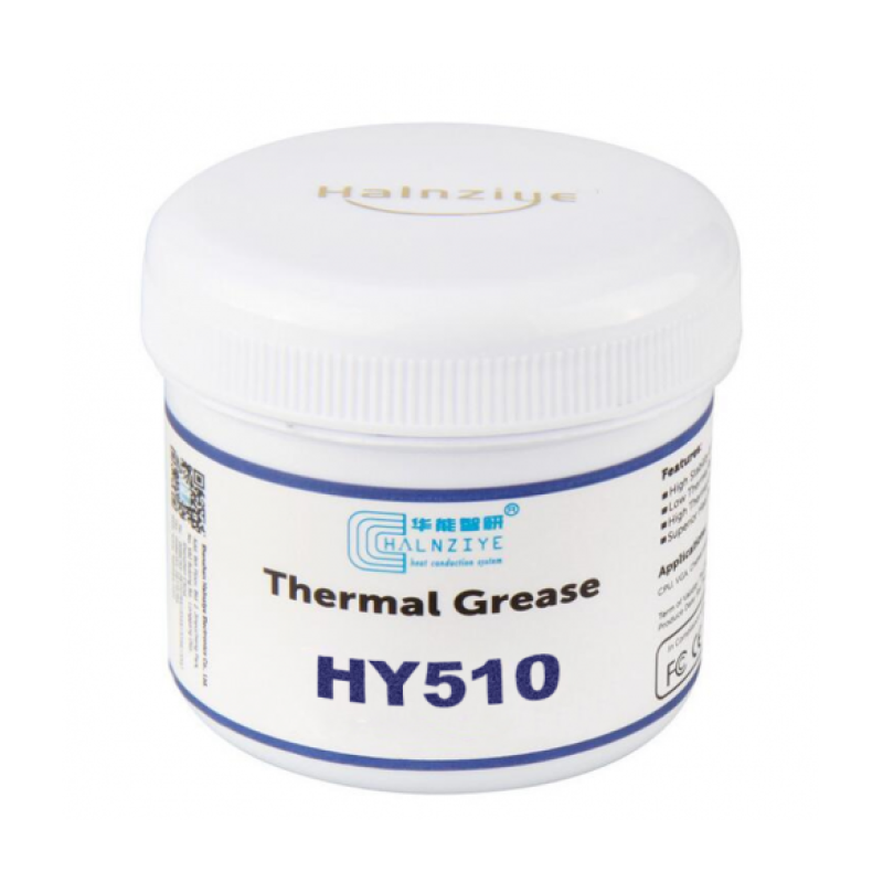 Паста термопровідна HY-510 150g, банка, Grey, >1,93W/m-K, <0.225 °C-in2/W, -30° E300°, BOX Q1 Паста термопровідна HY-510 150g, банка, Grey, >1,93W/m-K, <0.225 °C-in2/W, -30° E300°, BOX Q1