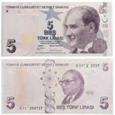 Туреччина 5 лір 2009(2022)г Р-222f UNC