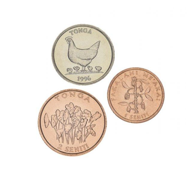 Набір 1, 2, 5 міліграмів, 1996, Тонга
