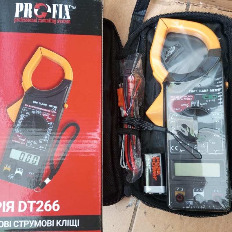 Кліщі струмовимірювальні ProFix DT266FT