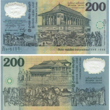 Товар закінчився Шри-Ланка 200 рупий 1998р UNC Р-114b 50 лет Независимости ПОЛИМЕР