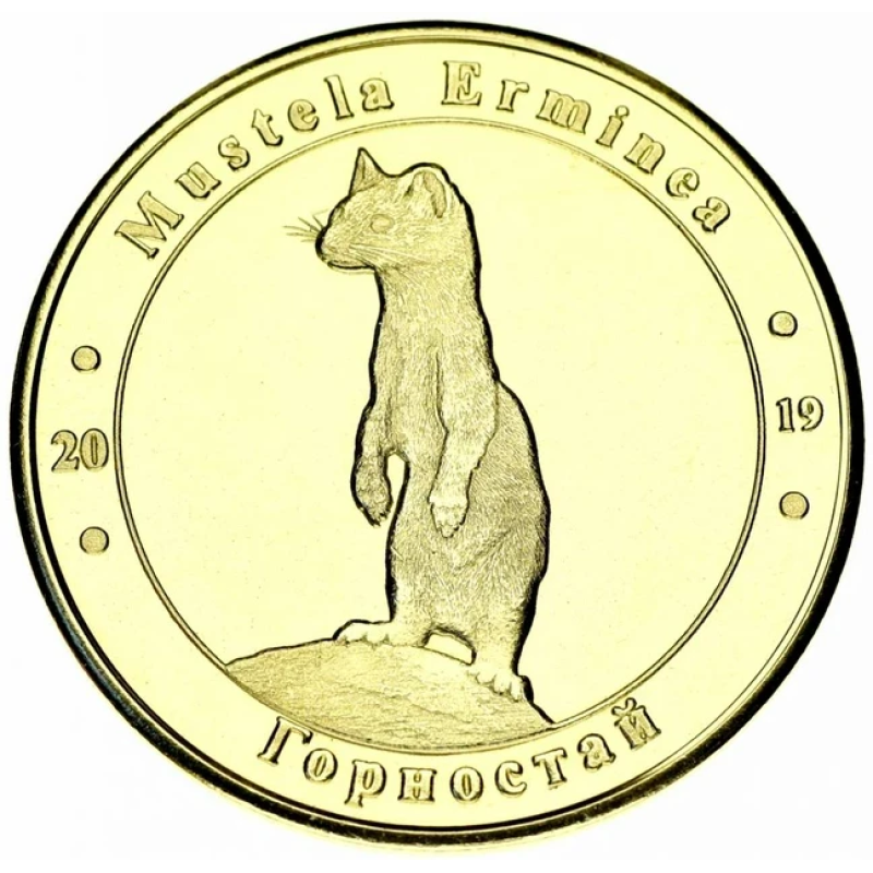 Україна 1 злодій 2019 Червона книга України Горностай UNC Україна 1 злодій 2019 Червона книга України Горностай UNC