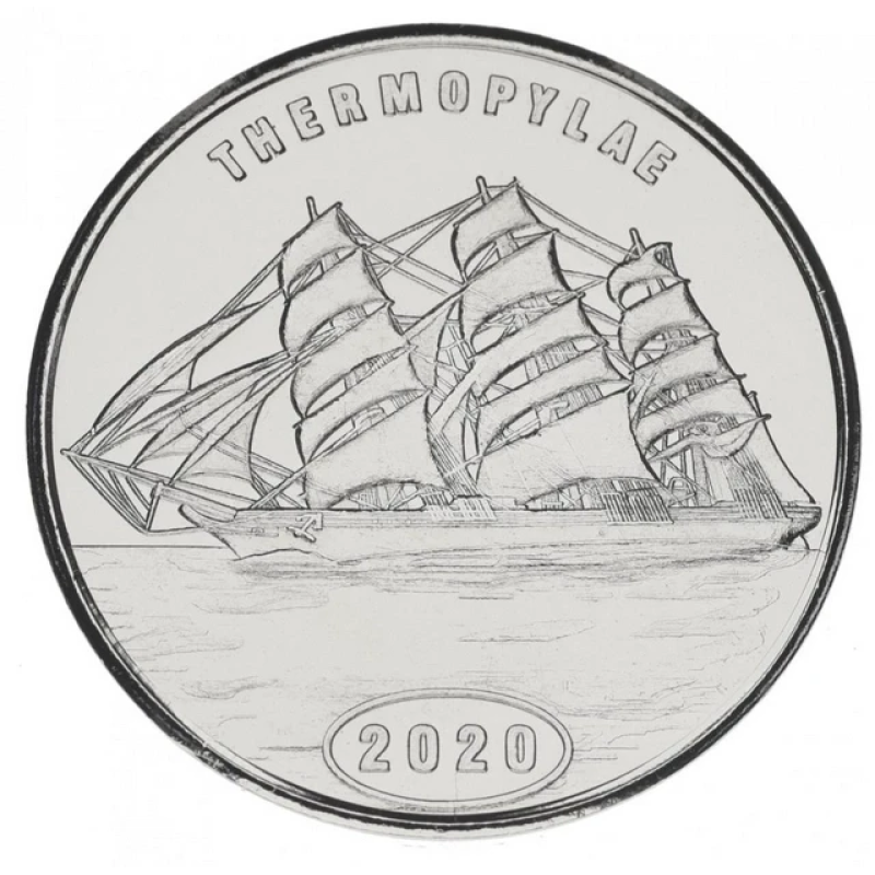 Острів Флорес 1 долар 2020 UNC Індонезія Корабель Вітрильник — Фермопіли Острів Флорес 1 долар 2020 UNC Індонезія Корабель Вітрильник — Фермопіли