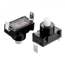 Кнопка натискна чорна 7.5x5мм 2 А 250 В без фіксації ON-(OFF) PBS-02A SPST 2pin Daier