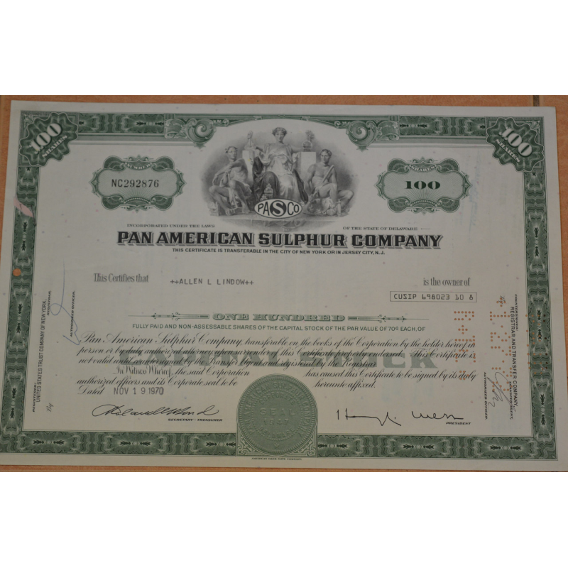Акція. США. 1970 рік No292876 (Б-1) Акція. США. 1970 рік No292876 (Б-1)