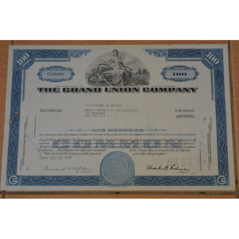 Акція. США. 1968 рік No236069 (Б-1) Акція. США. 1968 рік No236069 (Б-1)