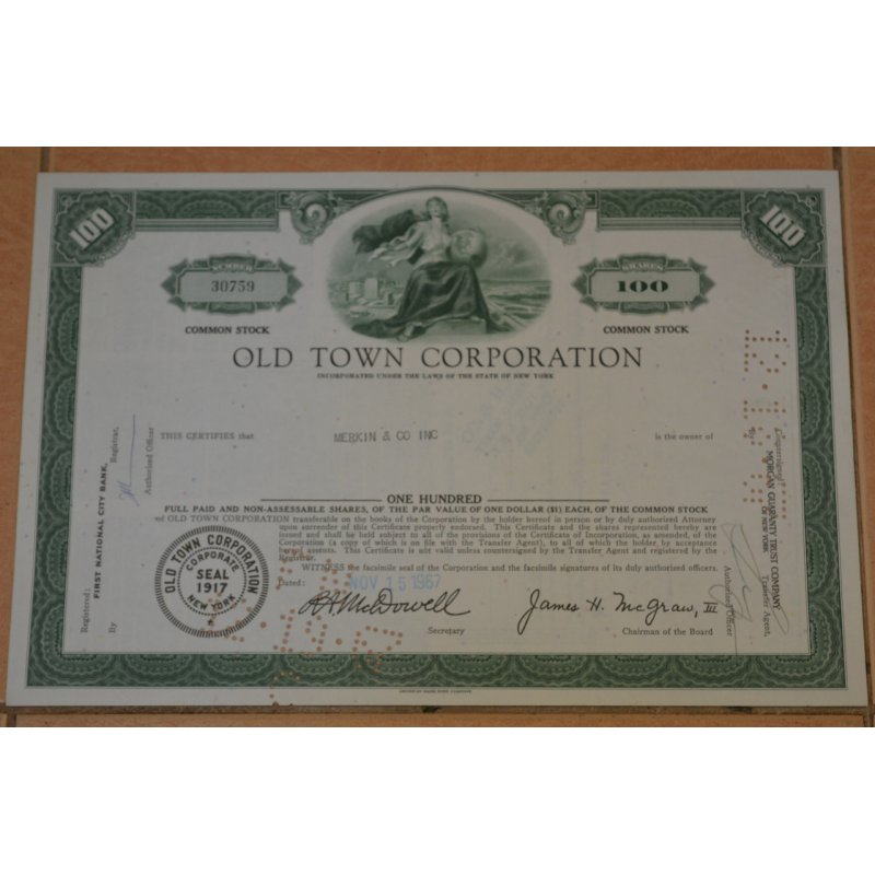 Акція. США. 1967 рік No30759 (Б-1)