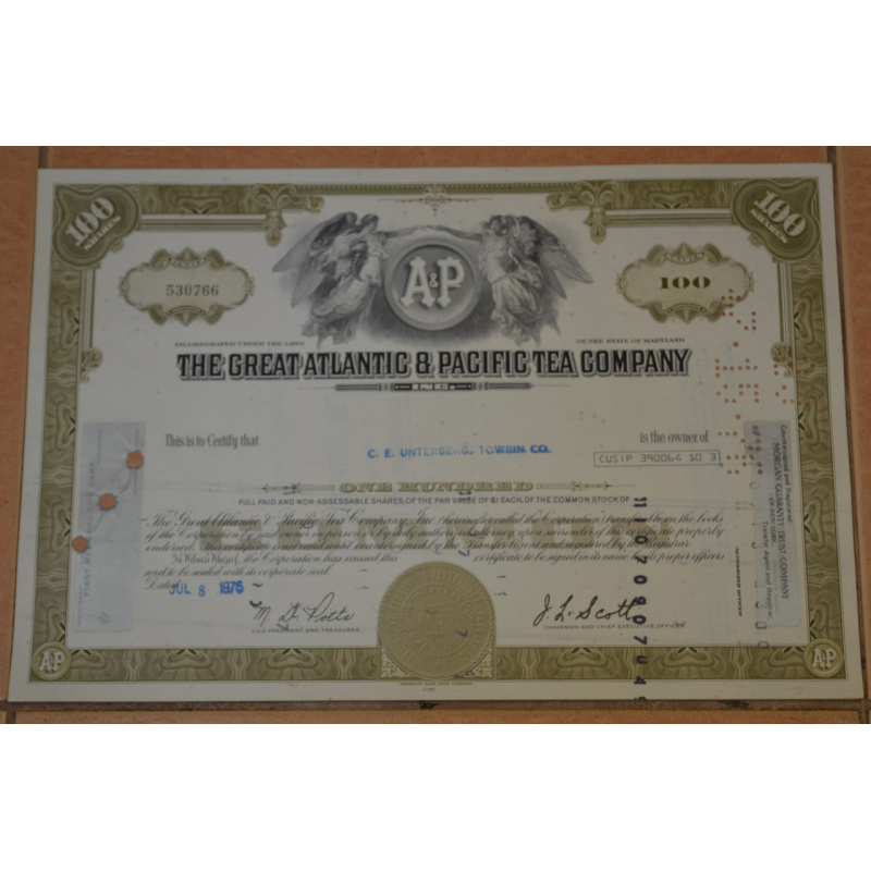 Акція. США. 1976 рік No530766 (Б-1) Акція. США. 1976 рік No530766 (Б-1)