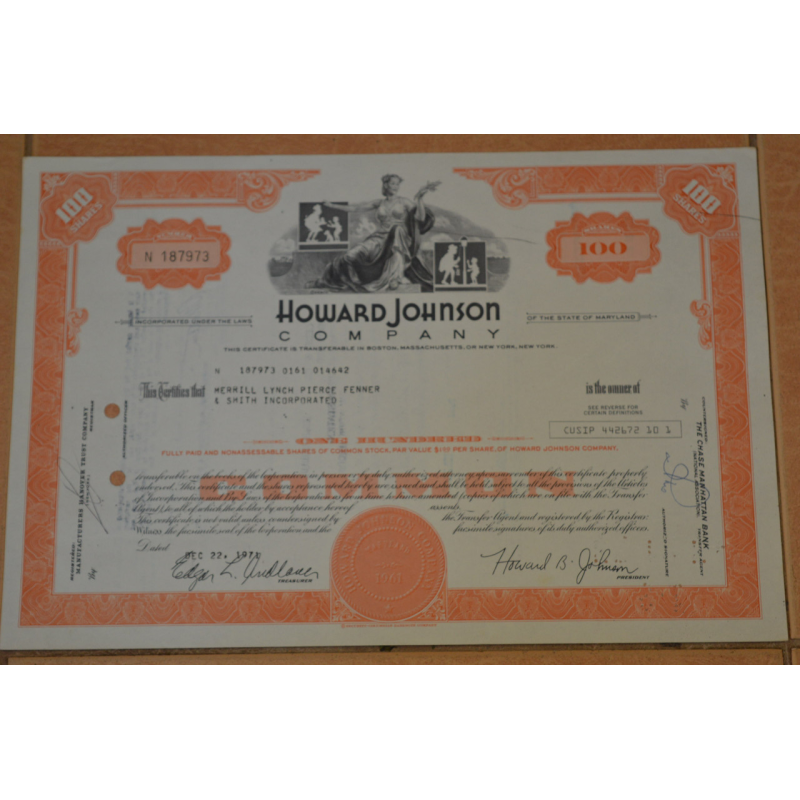 Акція. США. 1971 рік No187973 (Б-1) Акція. США. 1971 рік No187973 (Б-1)