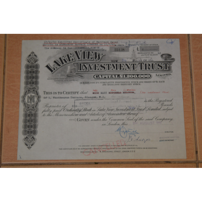 Акція. США. 1949 рік No9561 (Б-1)