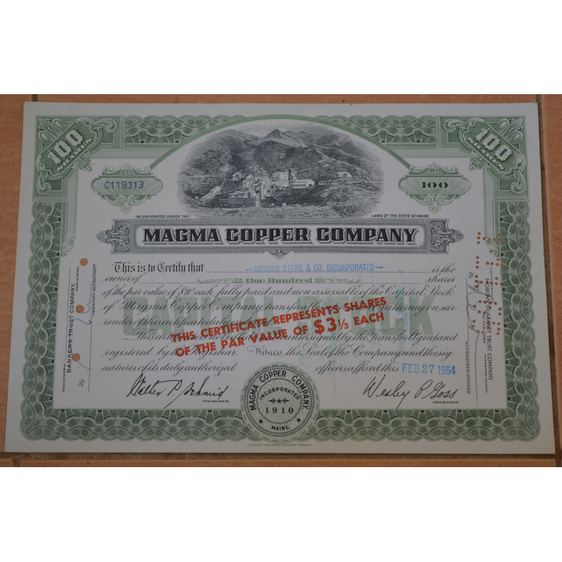 Акція. США. 1964 рік No9313 (Б-1)