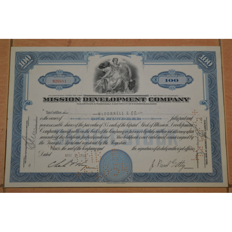 Акція. США. 1955 рік No0481 (Б-1)