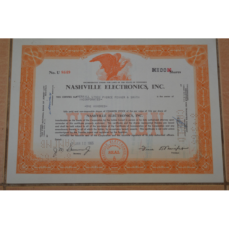Акція. США. 1965 рік No8649 (Б-1) Акція. США. 1965 рік No8649 (Б-1)
