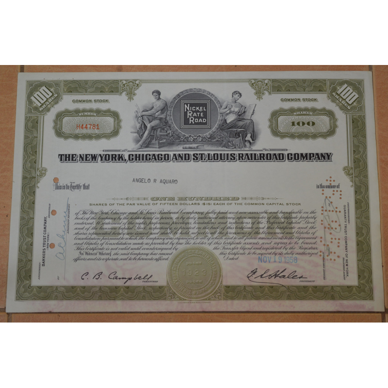 Акція. США. 1958 рік No4781 (Б-1) Акція. США. 1958 рік No4781 (Б-1)