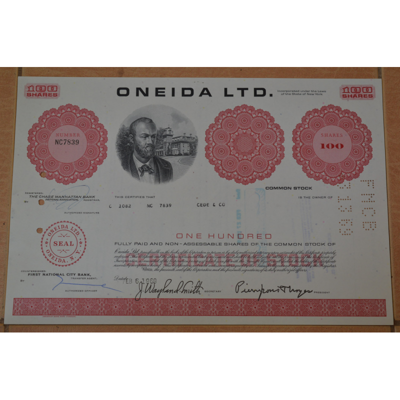 Акція. США. 1969 рік No7839 (Б-1) Акція. США. 1969 рік No7839 (Б-1)