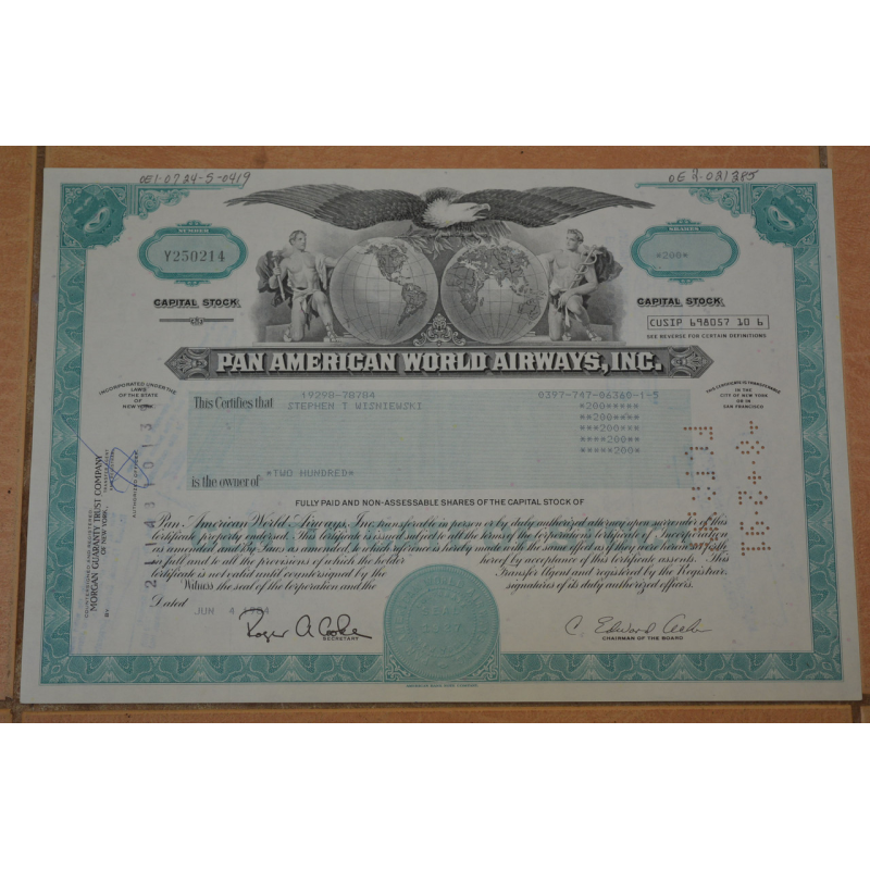 Акція. США. 1984 рік No0214 (Б-1) Акція. США. 1984 рік No0214 (Б-1)