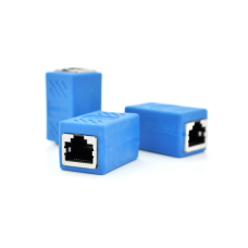З“єднувач RJ45 8P8C мама/мамама RJ45 для з“єднання кабелю, екранований, блакитний, Q50