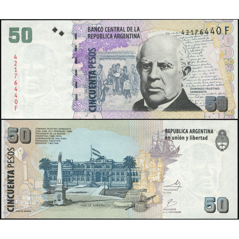 Gen 50 песо 2002-2016 р. Р-356 UNC Gen 50 песо 2002-2016 р. Р-356 UNC