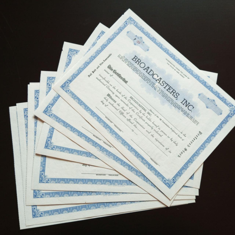 Акція. США. 19.. рік Чистий No39 (Б-32)
