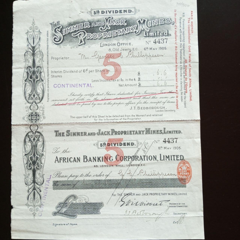 Акція. США. 1905 рік No4437 (Б-32)