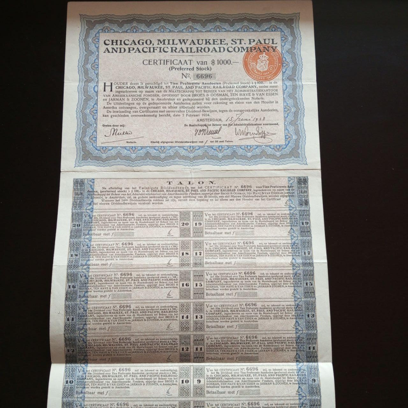 Акція. 1928 рік No6696 (Б-33) Акція. 1928 рік No6696 (Б-33)