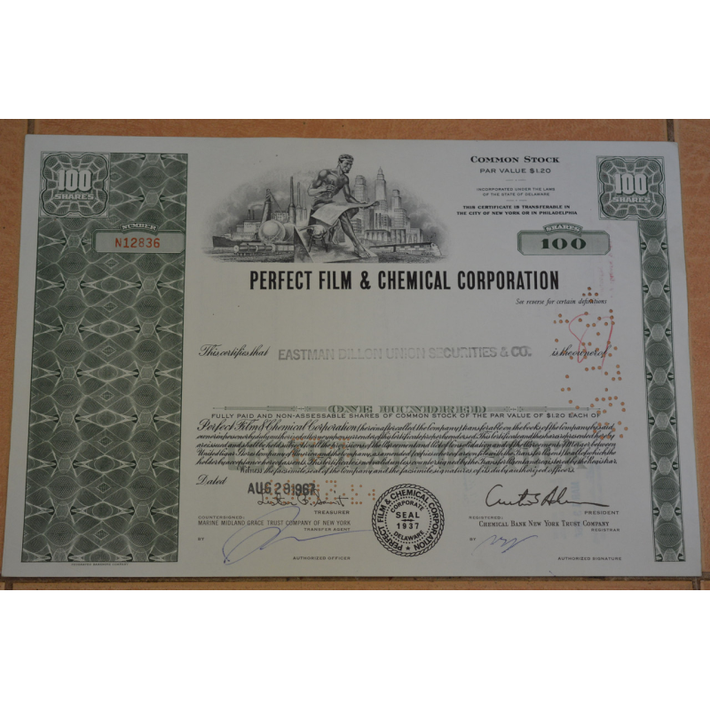 Акція. США. 1967 рік No12836 (Б-2) Акція. США. 1967 рік No12836 (Б-2)