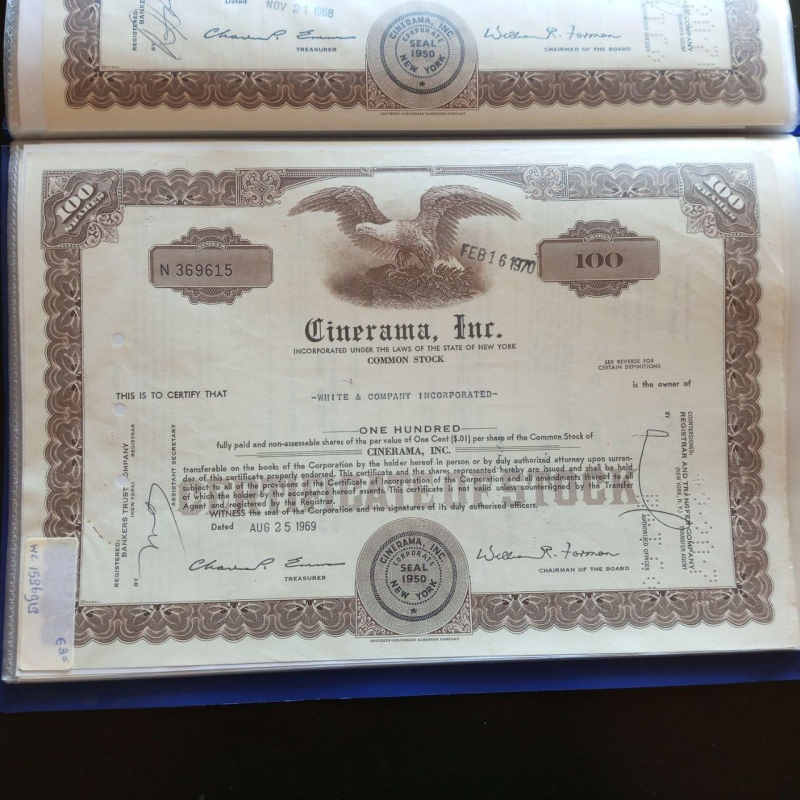 Акція. США. 1969 рік No369615 (Б-2) Акція. США. 1969 рік No369615 (Б-2)