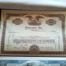 Акція. США. 1969 рік No351785 (Б-2)