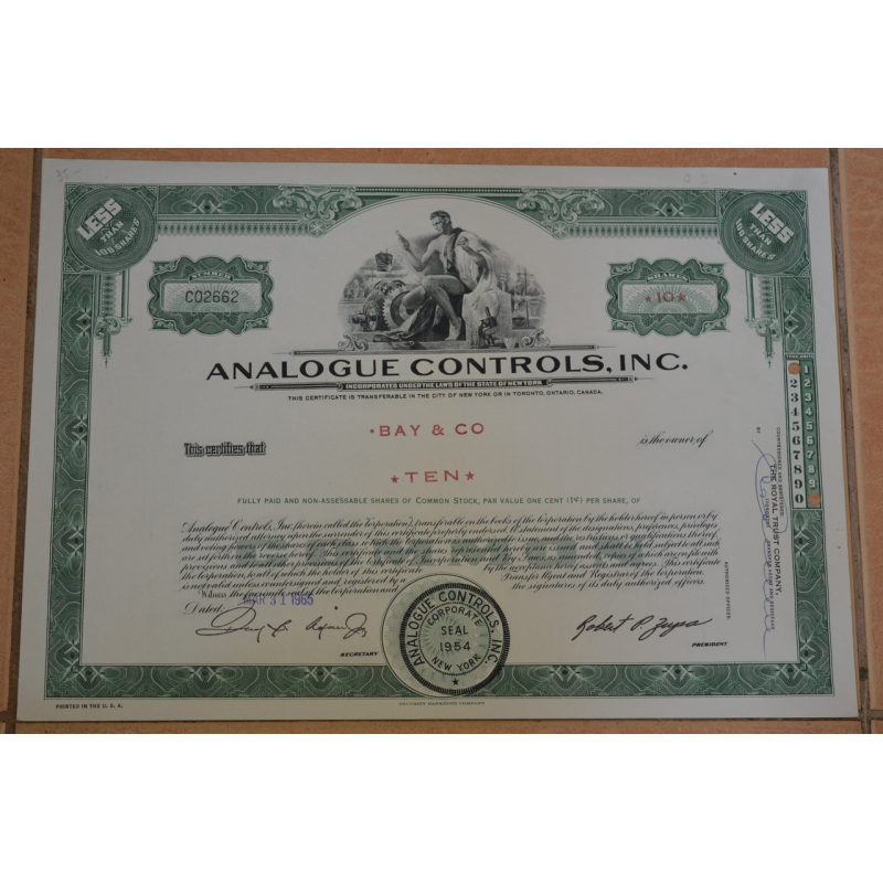 Акція. США. 1965 рік No2662 (Б-4)