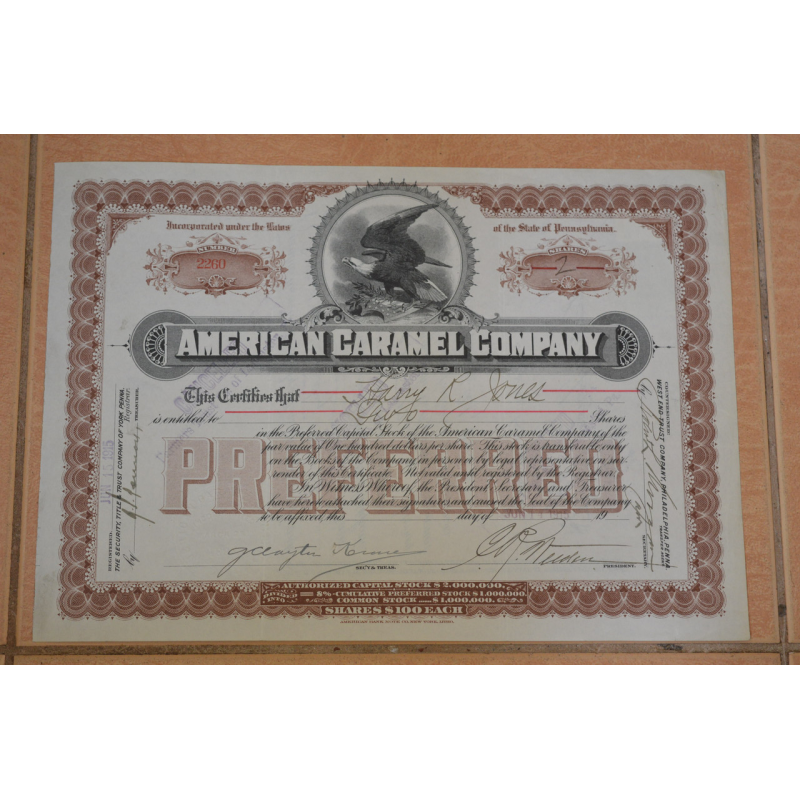 Акція. США. 1915 рік No2260 (Б-4)