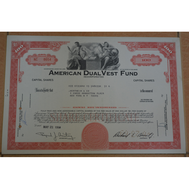 Акція. США. 1968 рік No8650 (Б-4) Акція. США. 1968 рік No8650 (Б-4)