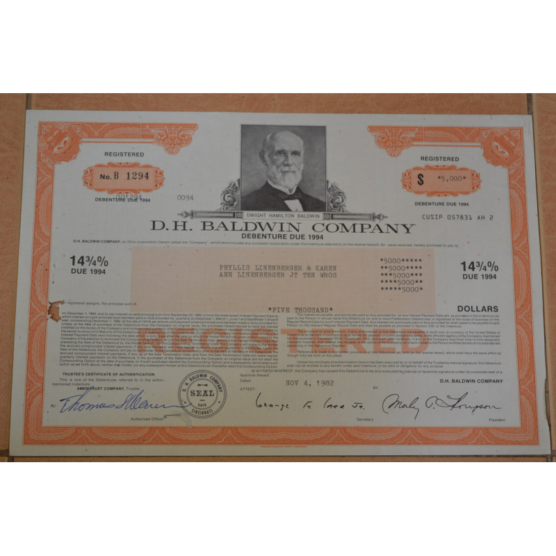Акція. США. 1982 рік No1294 (Б-4)