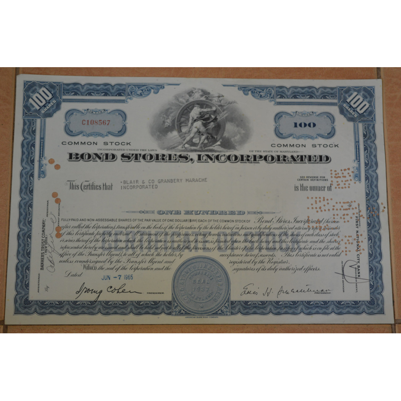 Акція. США. 1965 рік No108567 (Б-4)